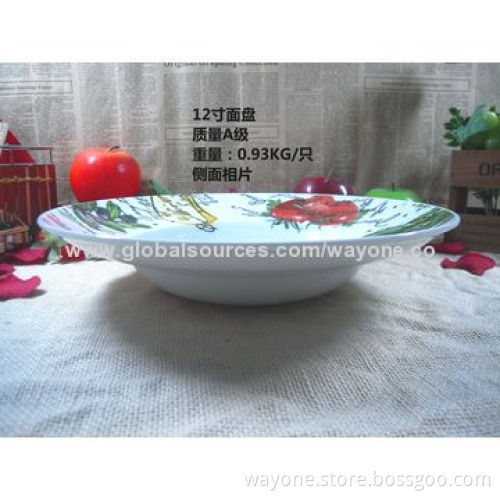 Stock lots for Maxwell Williams A grade 12" porcelain pasta plate, round shape 5 designs workable